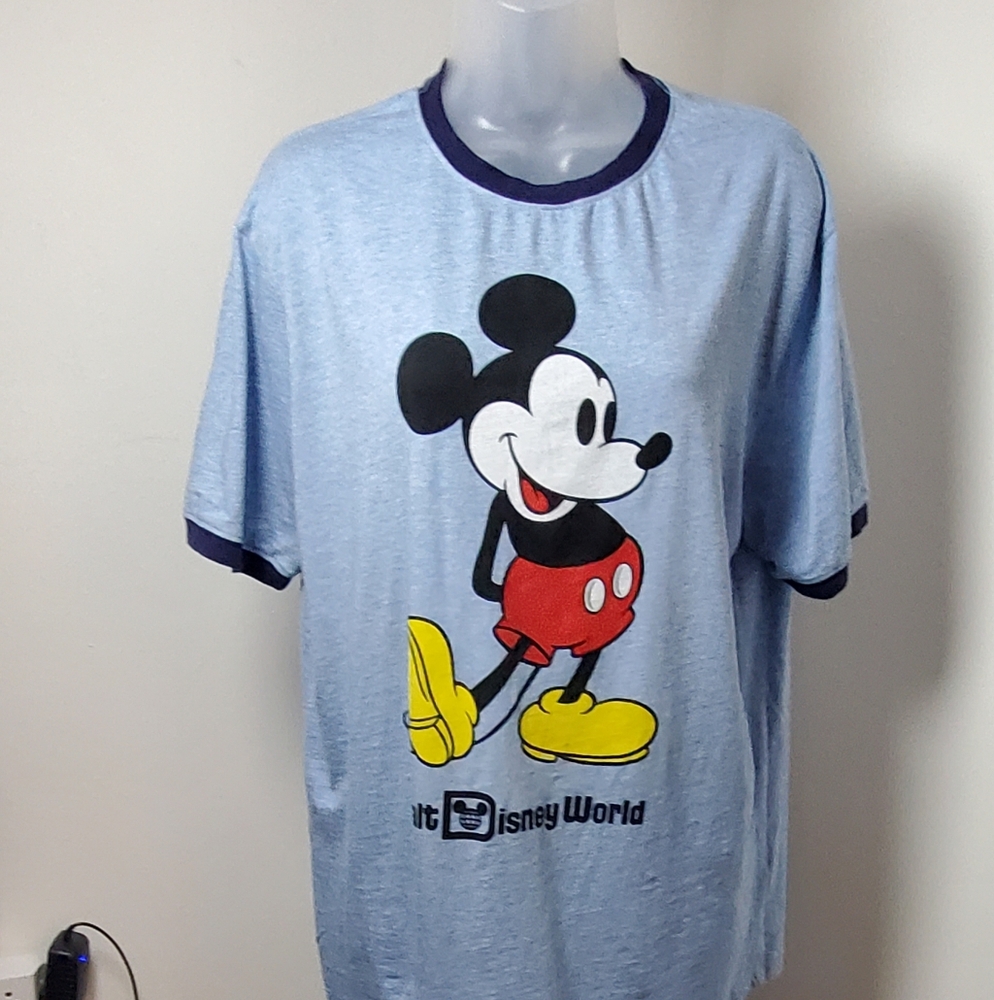 Vintage Disney Mickey Mouse Light Blue T-Shirt
